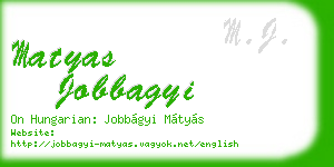 matyas jobbagyi business card